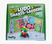 2-in-1 Snakes & Ladders and Ludo Combo Board Game – A Classic Strategy Game for Kids & Adults, Educational and Fun Family Game, Ideal Gift for Children Aged 6+