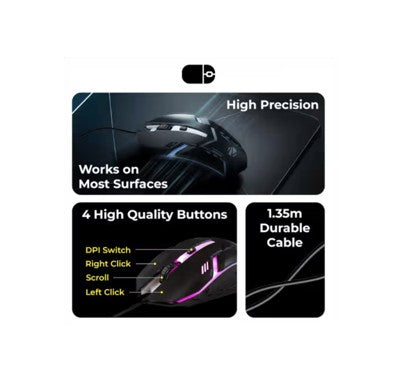 Zebronics Trion USB Gaming Keyboard & Mouse Gaming Combo