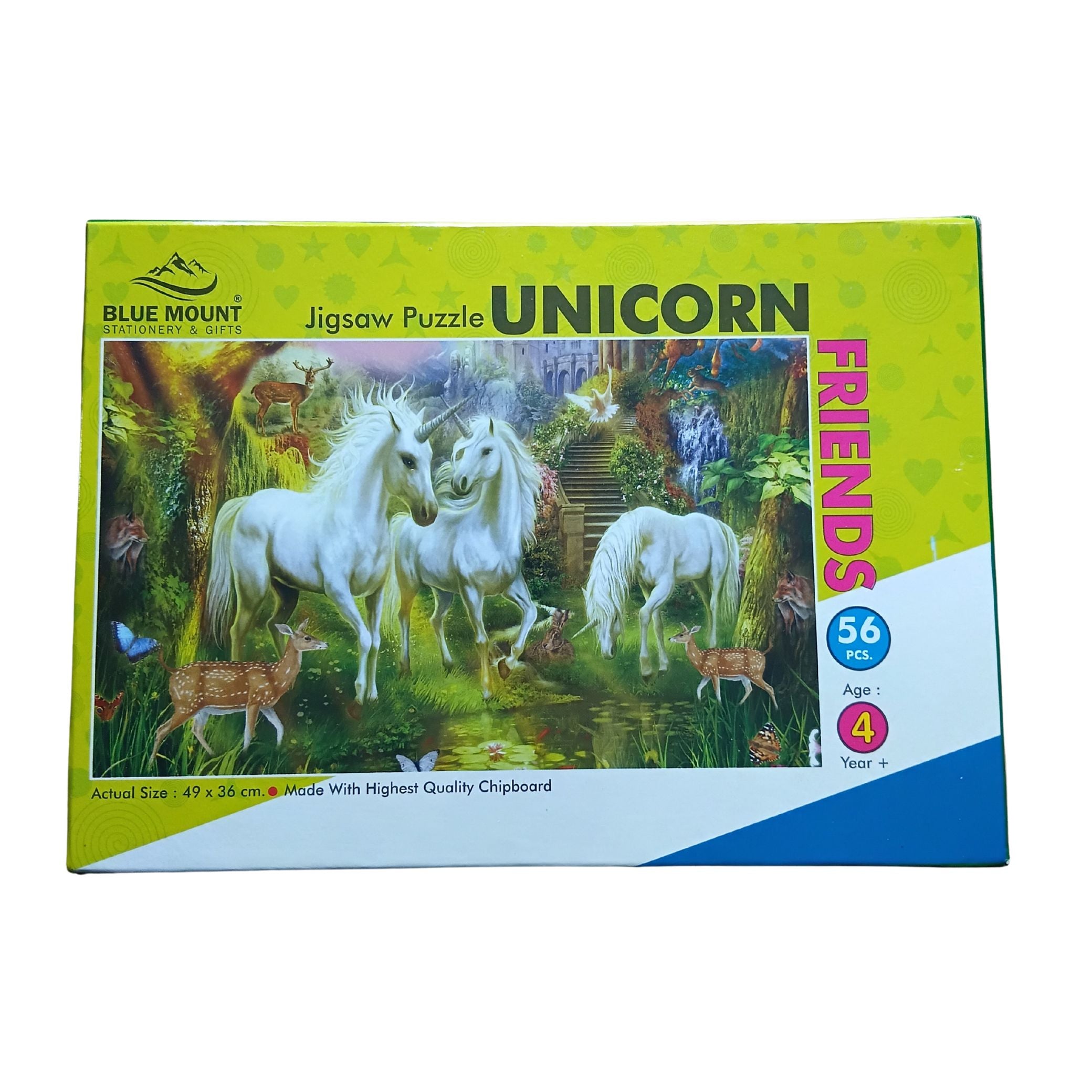 Blue Mount Unicorn Friends Jigsaw Puzzle (56 Pieces)