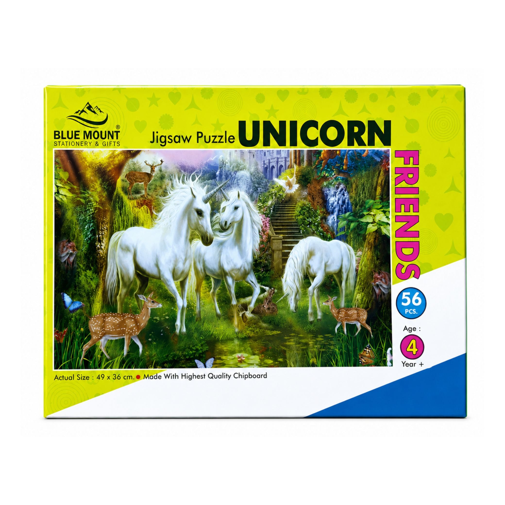 Blue Mount Unicorn Friends Jigsaw Puzzle (56 Pieces)