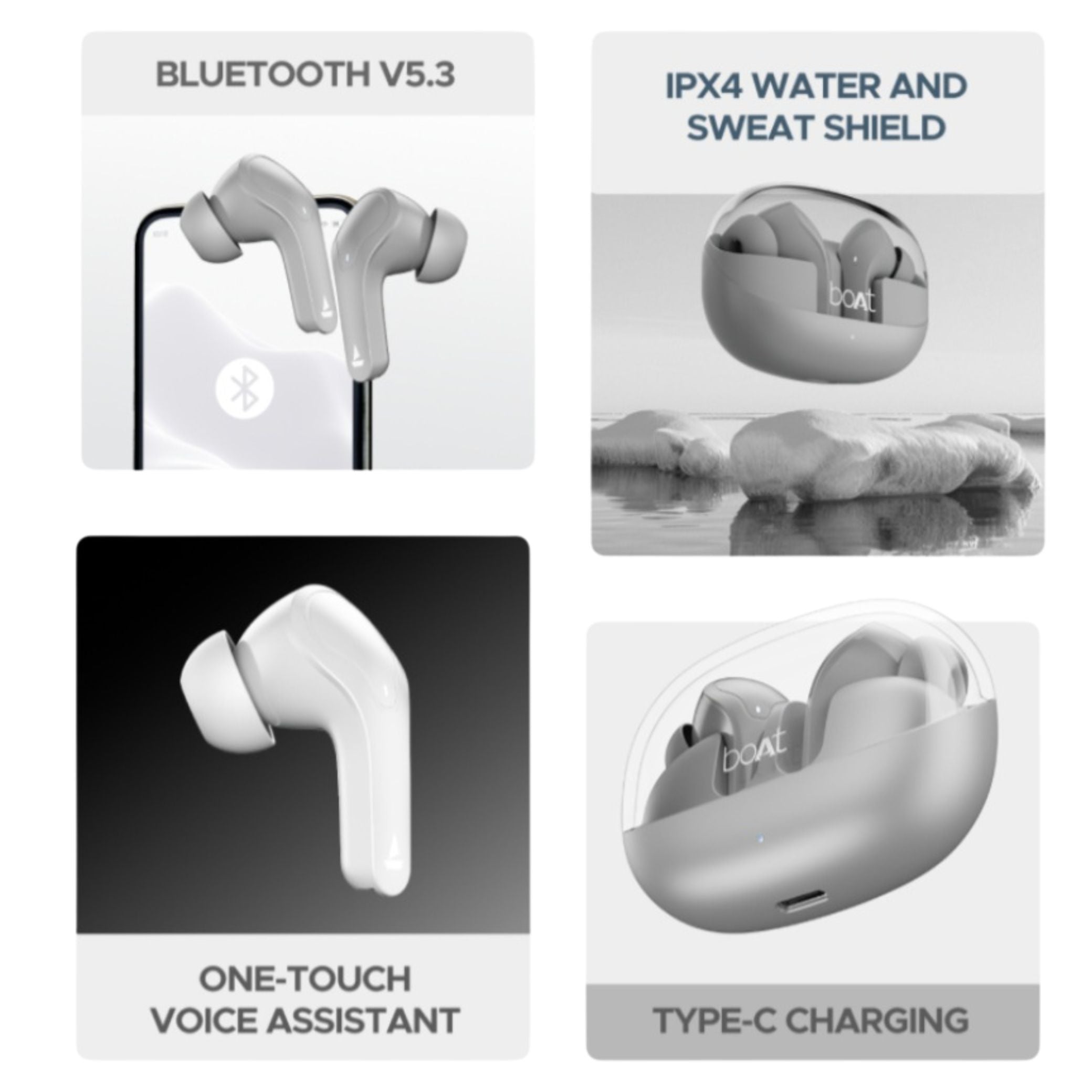 boAt Airdropes 311 TWS Earbuds (Space Grey)
