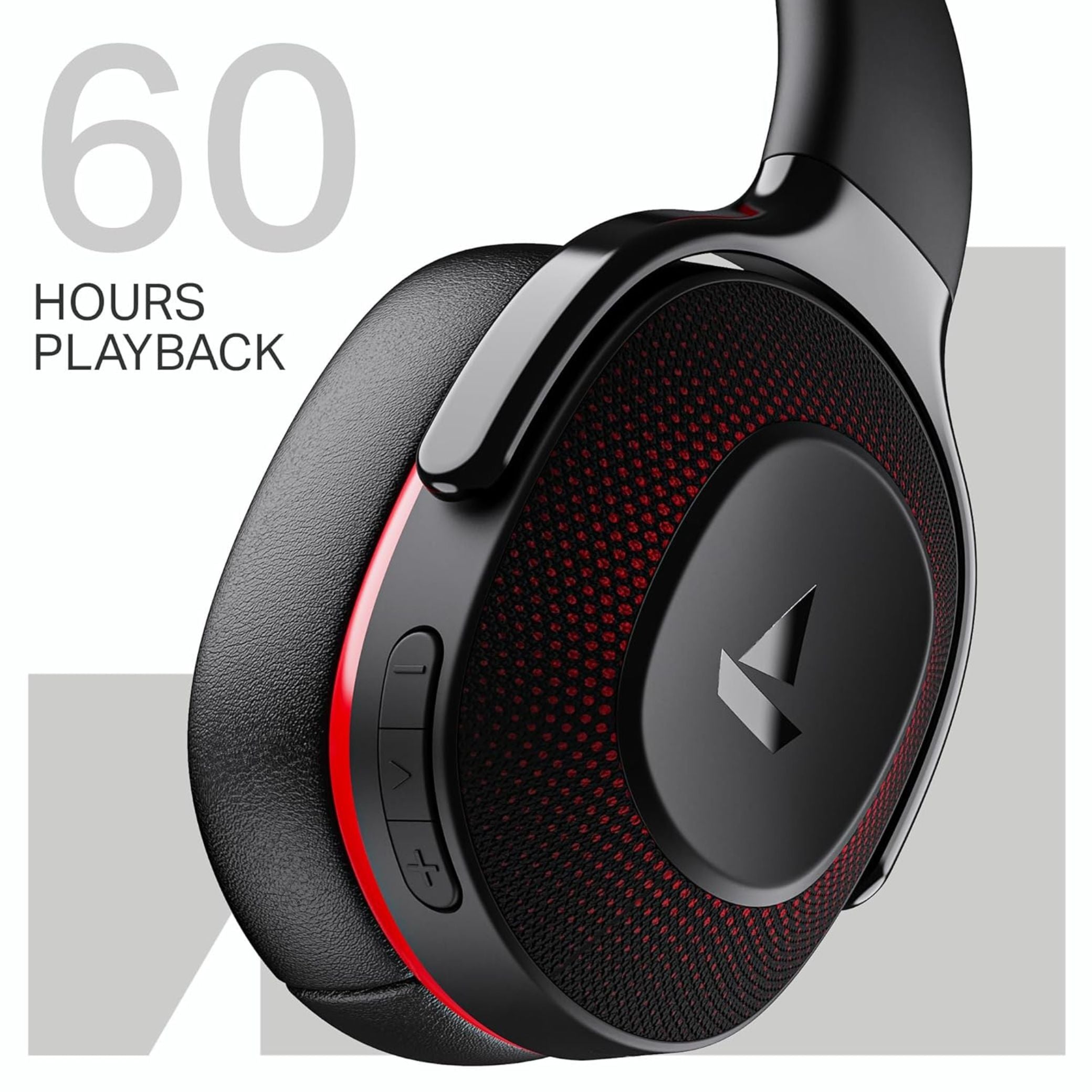 Boat Rockerz 413 Wireless Headphones (Black & Red)