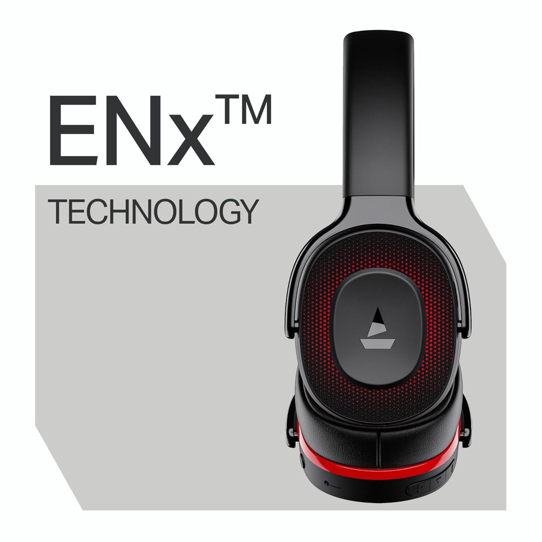 Boat Rockerz 413 Wireless Headphones (Black & Red)