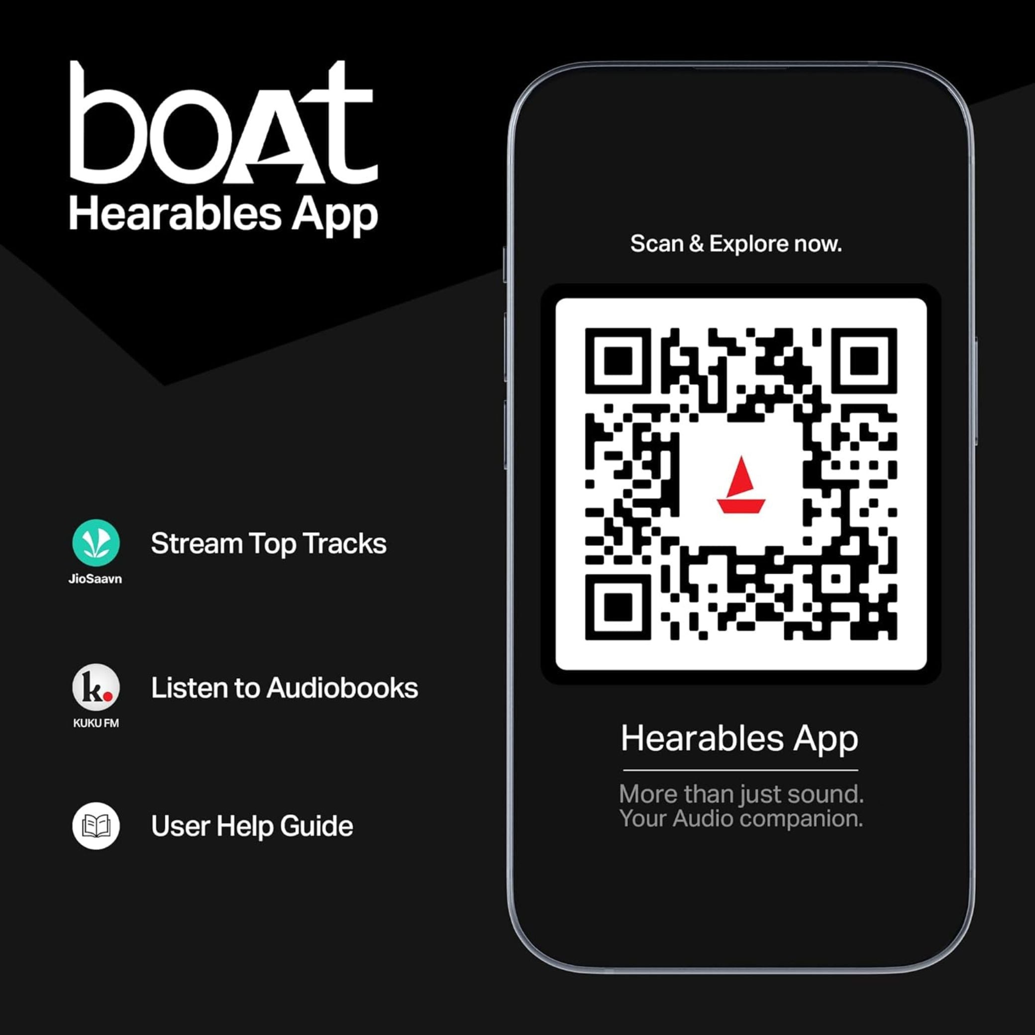 Boat Rockerz 413 Wireless Headphones (Black & Red)