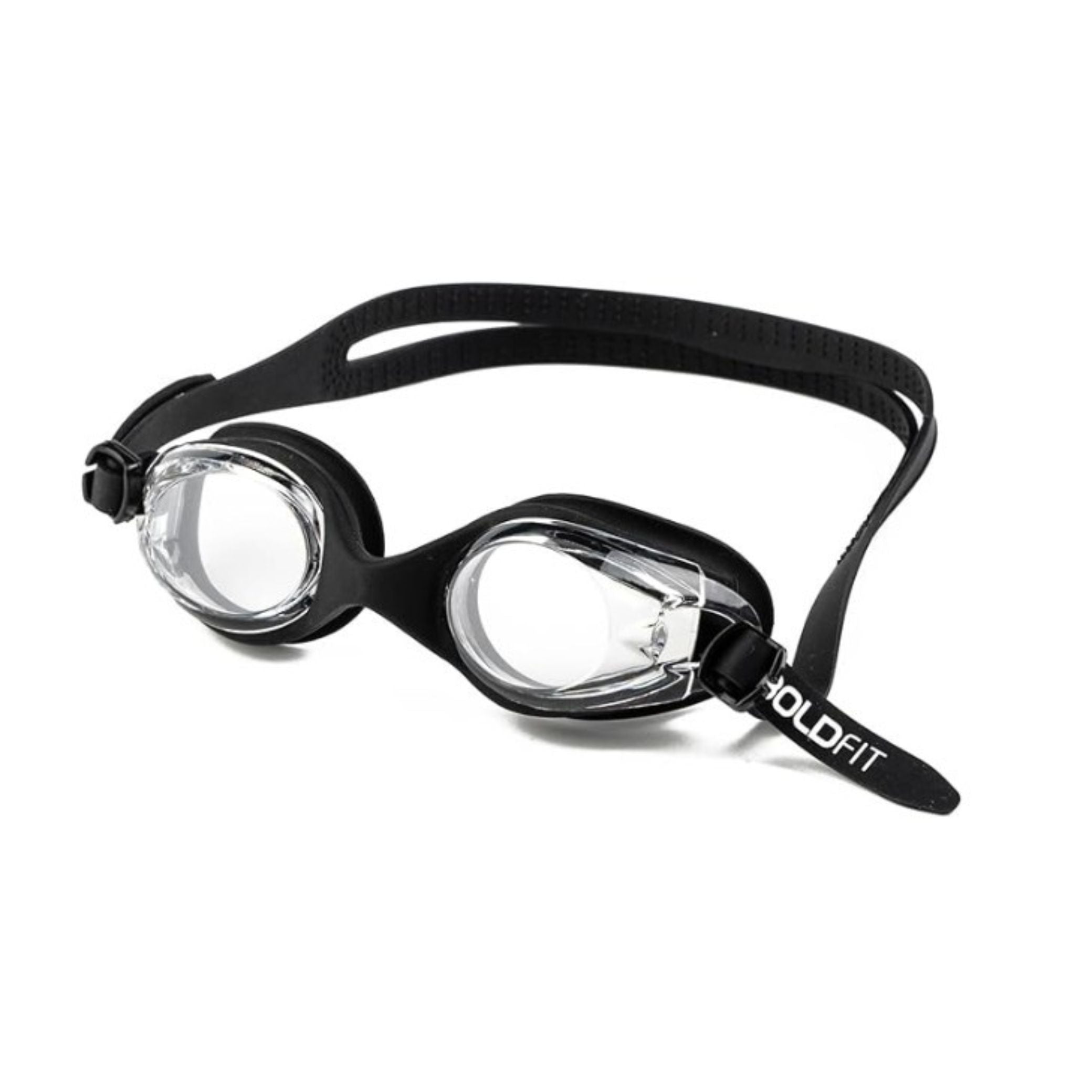 Boldfit Kids Swimming Goggles with Adjustable Strap, Airtight Swim Goggles for Boys & Girls, Comfortable & Secure Fit – Black