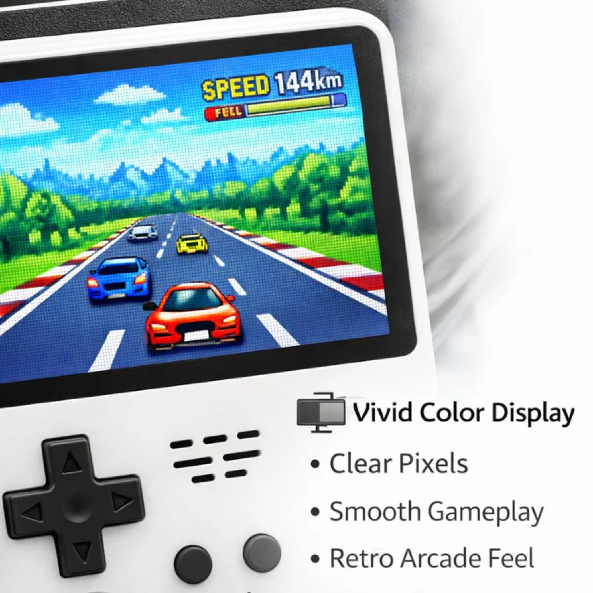 CASAQUIN R36S Handheld Gaming Console (White)