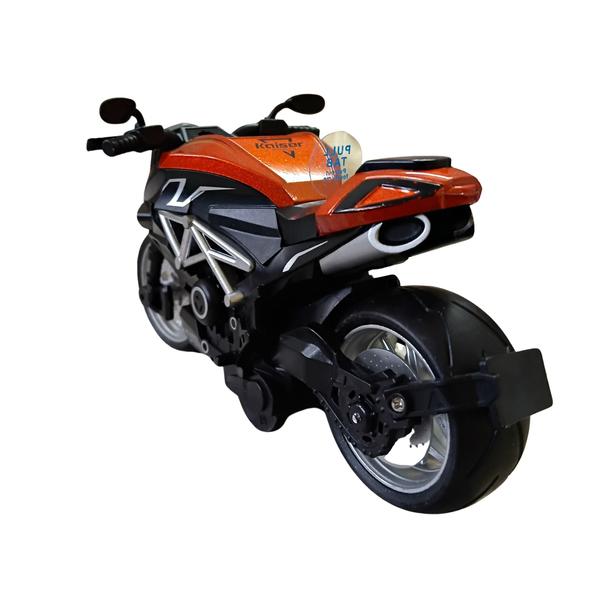 Die-Cast 1:8 Alloy Motorcycle Model (Orange & Black)