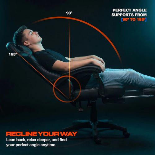 DROGO Pulse Ergonomic Gaming Chair with Footrest & Lumbar Support
