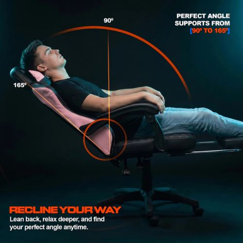 DROGO Pulse Ergonomic Gaming Chair with Footrest & Lumbar Support