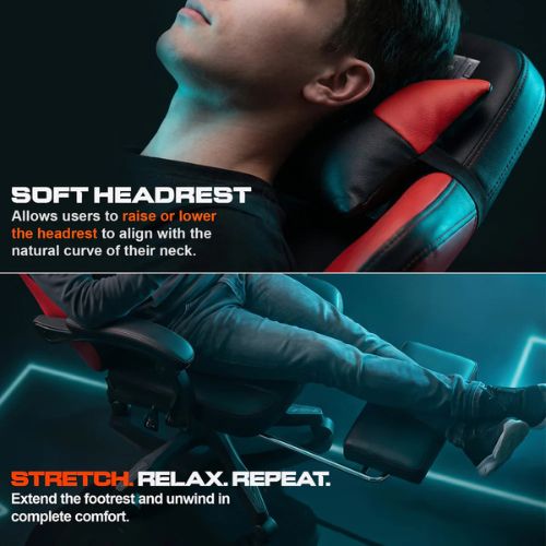 DROGO Pulse Ergonomic Gaming Chair with Footrest & Lumbar Support