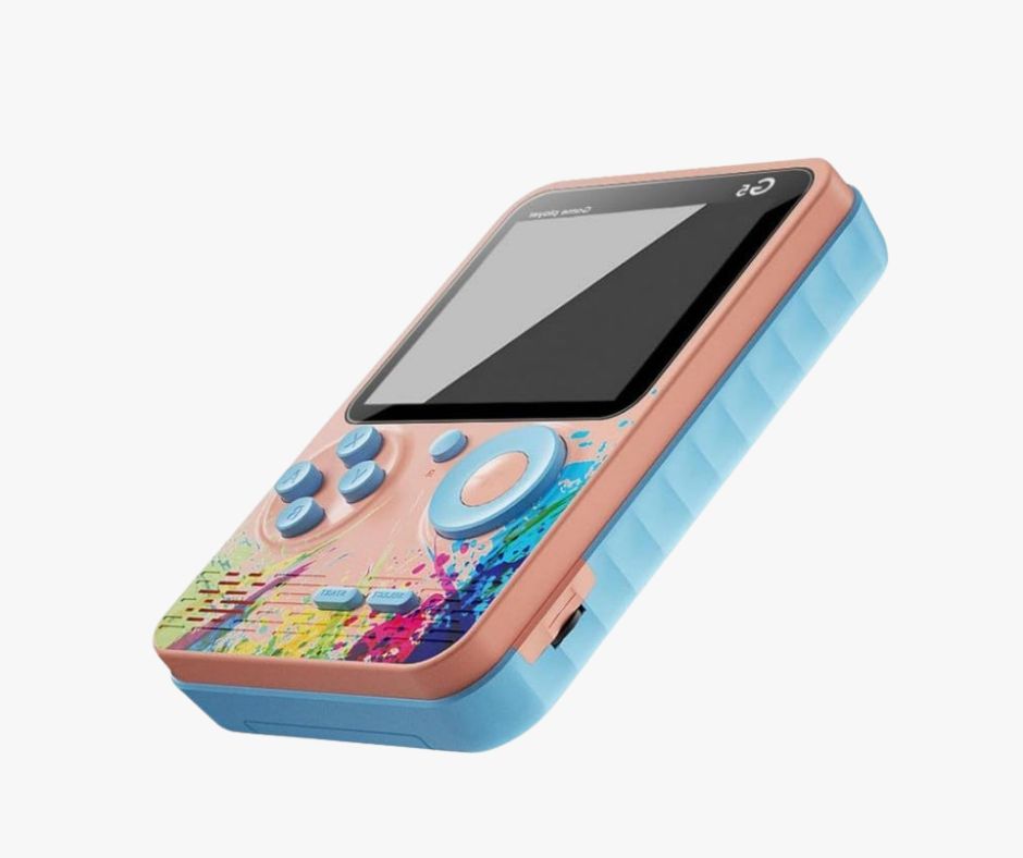 Game Box 400-in-1 Retro Handheld Gaming Console with 3″ Colour Display, Rechargeable Battery & AV Output – Classic Games for Kids & Adults (Style 3)