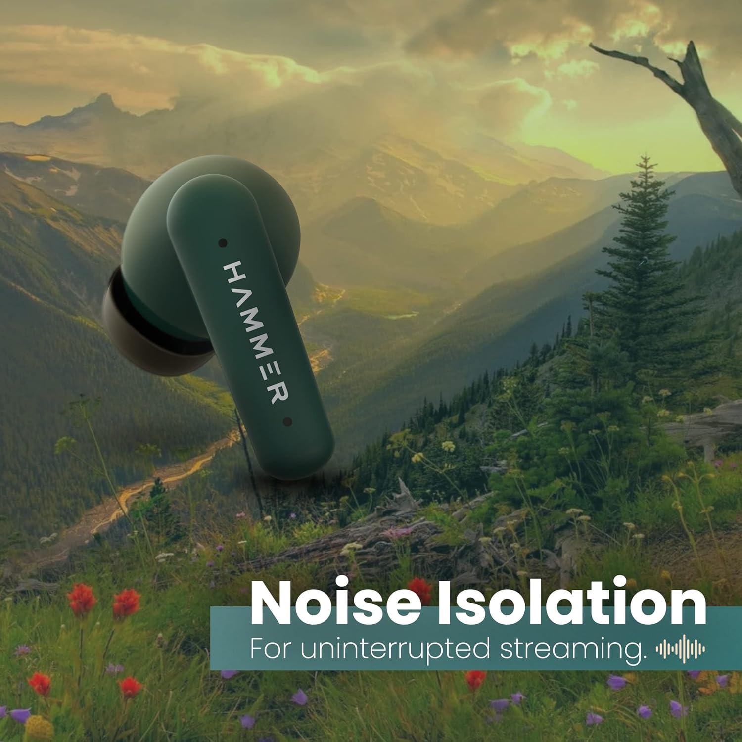Hammer Airflow Plus TWS Earbuds (Emerald Green)