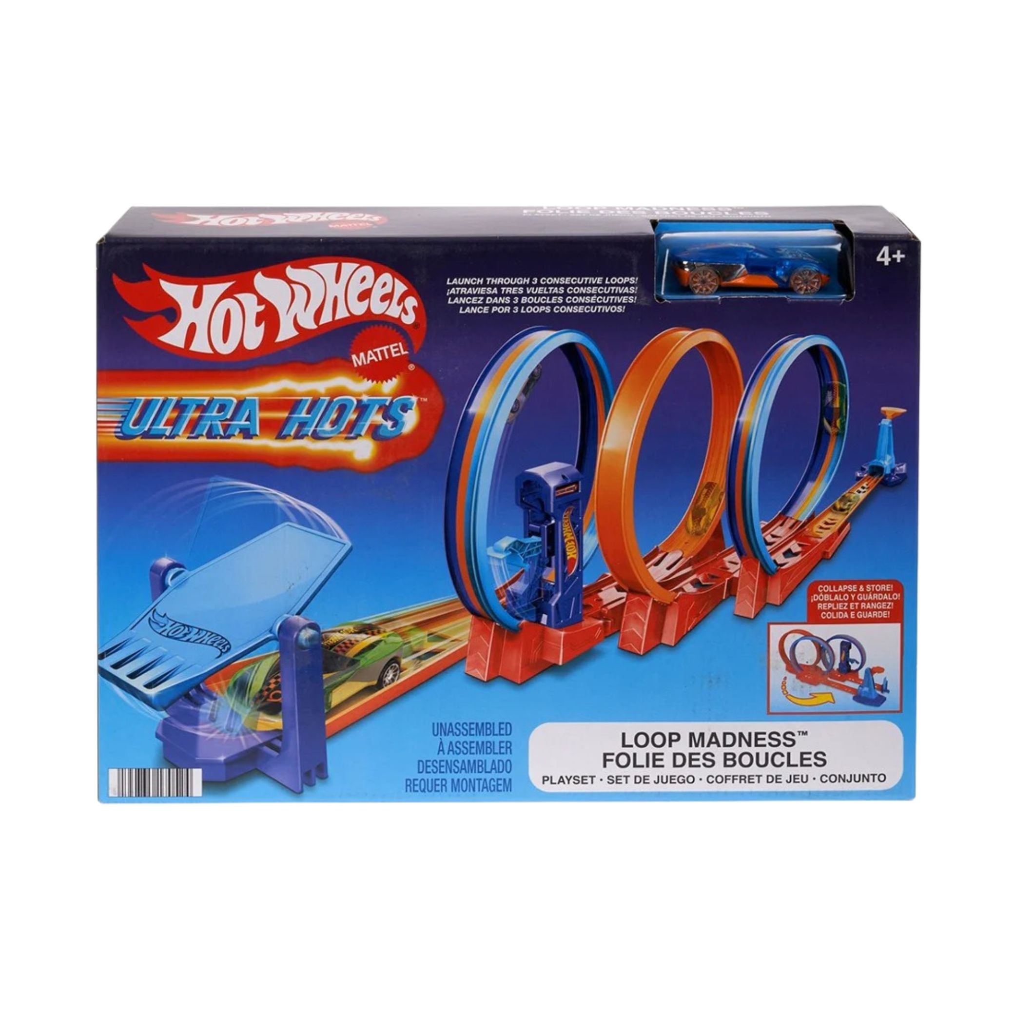 Hot Wheels Ultra Hots Track Builder Loop Madness, 4Y+