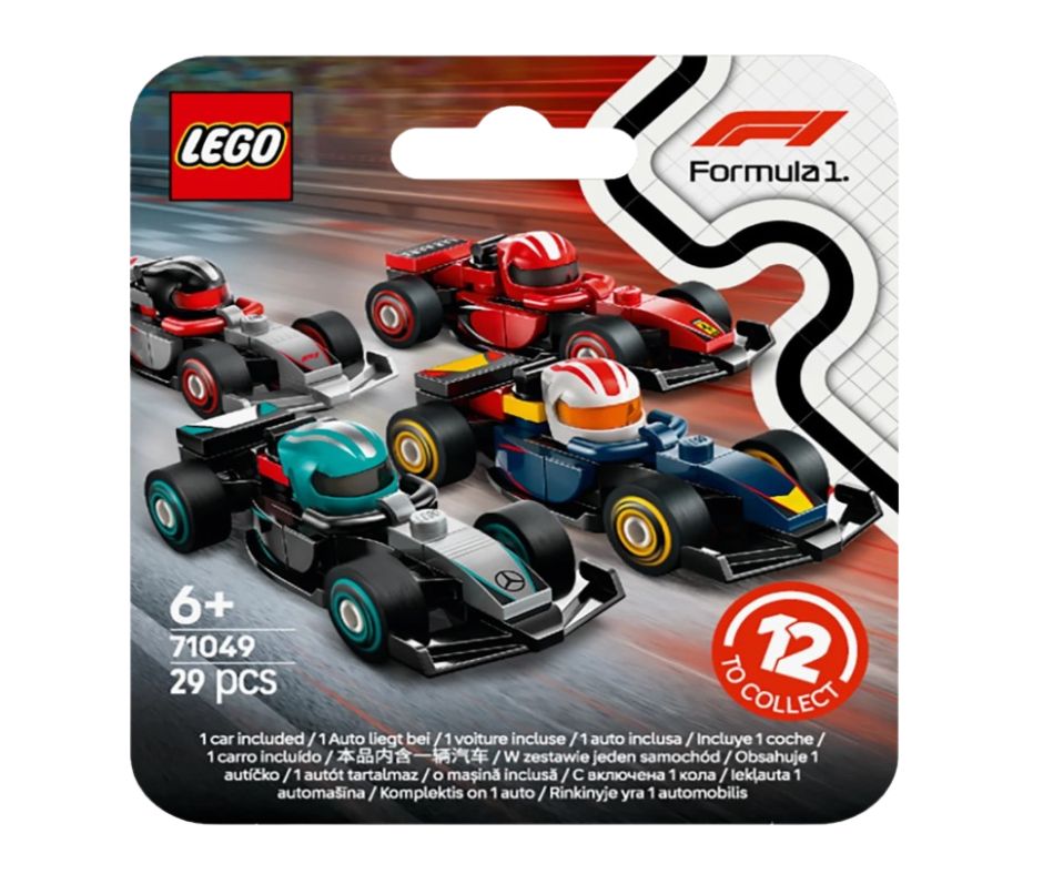 LEGO F1 Collectible Race Cars Vehicle Kit 71049, 6Y+