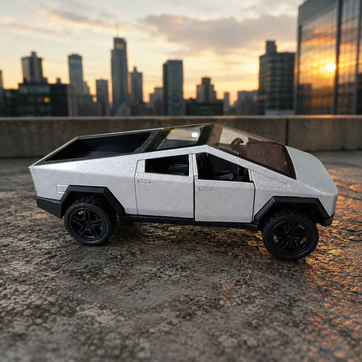 LJX 1:36 Die-Cast Cyber Truck Model Car – Grey