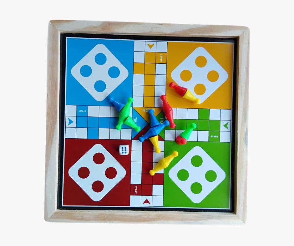 2-in-1 Snakes & Ladders and Ludo Combo Board Game – A Classic Strategy Game for Kids & Adults, Educational and Fun Family Game, Ideal Gift for Children Aged 6+