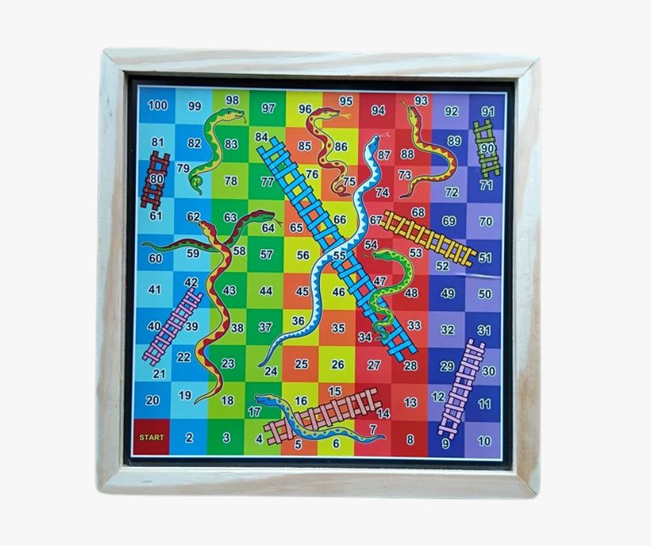 2-in-1 Snakes & Ladders and Ludo Combo Board Game – A Classic Strategy Game for Kids & Adults, Educational and Fun Family Game, Ideal Gift for Children Aged 6+