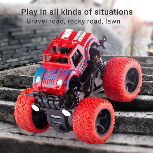 Toyshine Friction Powered 4x4 Big Wheel Monster Rock Crawler Toy Car