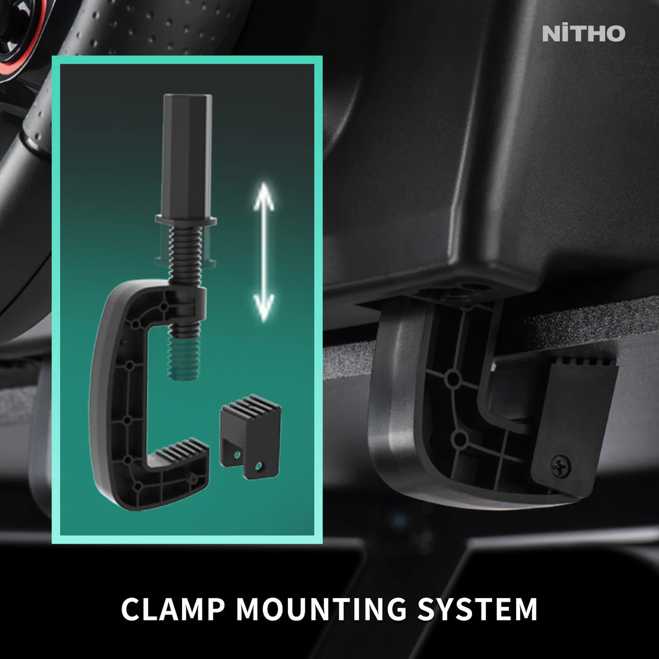 Nitho Drive Pro ONE Competition - Gaming Racing Wheel with Separate Shifter and Floor Pedals, 270 Degree Zero Dead Zone Steering Wheel for Racing Simulator on Windows PC Only