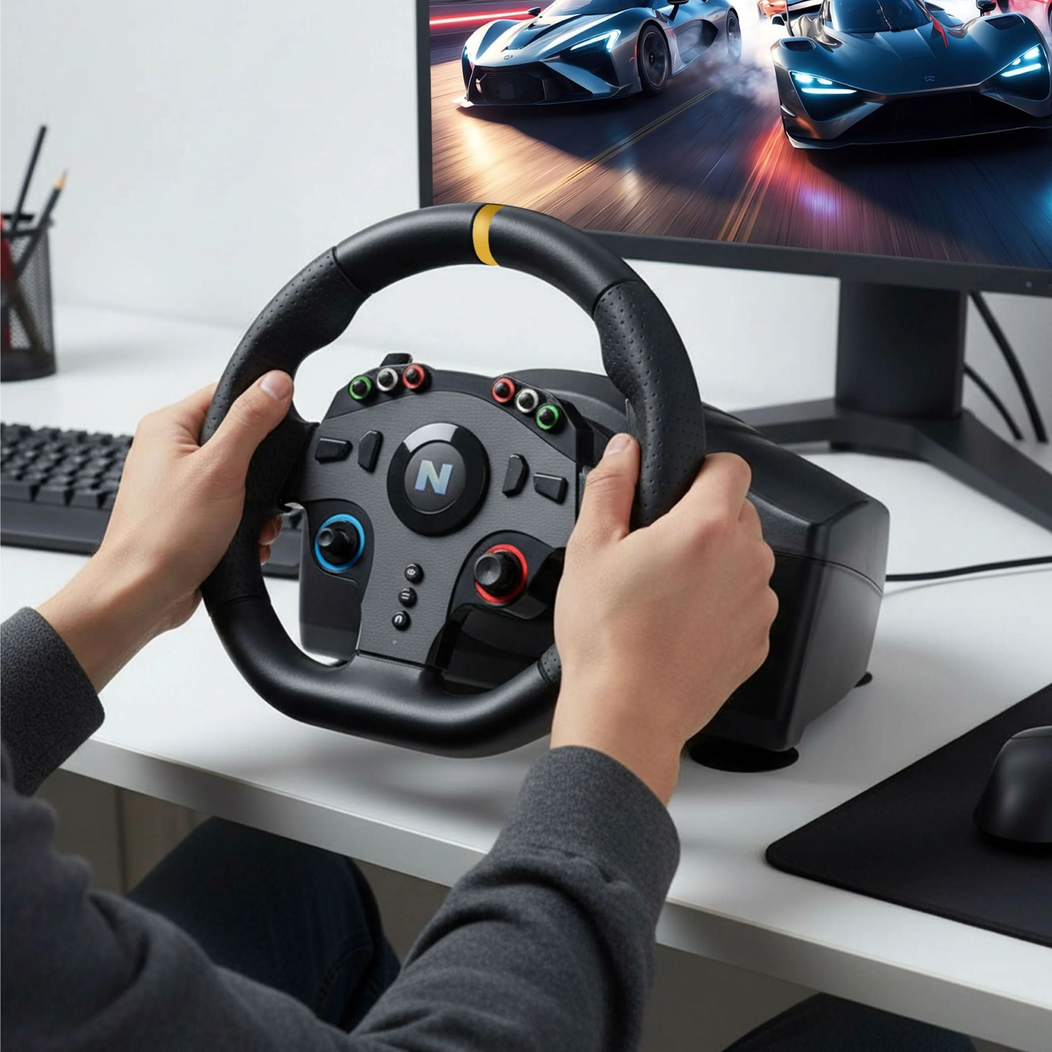 NiTHO Drive Pro One V24 8-in-1 Multi-Platform Racing Wheel with Pedals
