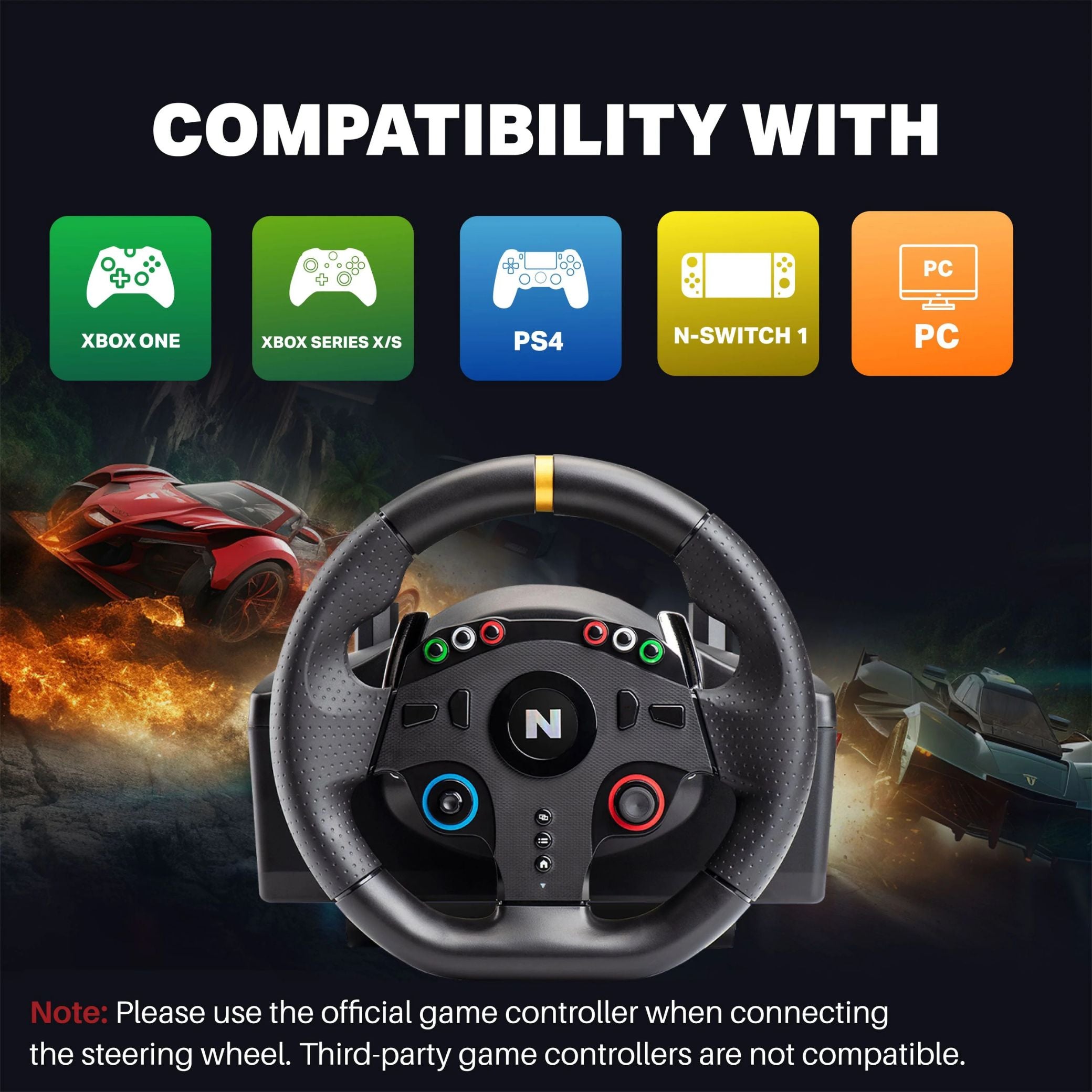 NiTHO Drive Pro One V24 8-in-1 Multi-Platform Racing Wheel with Pedals