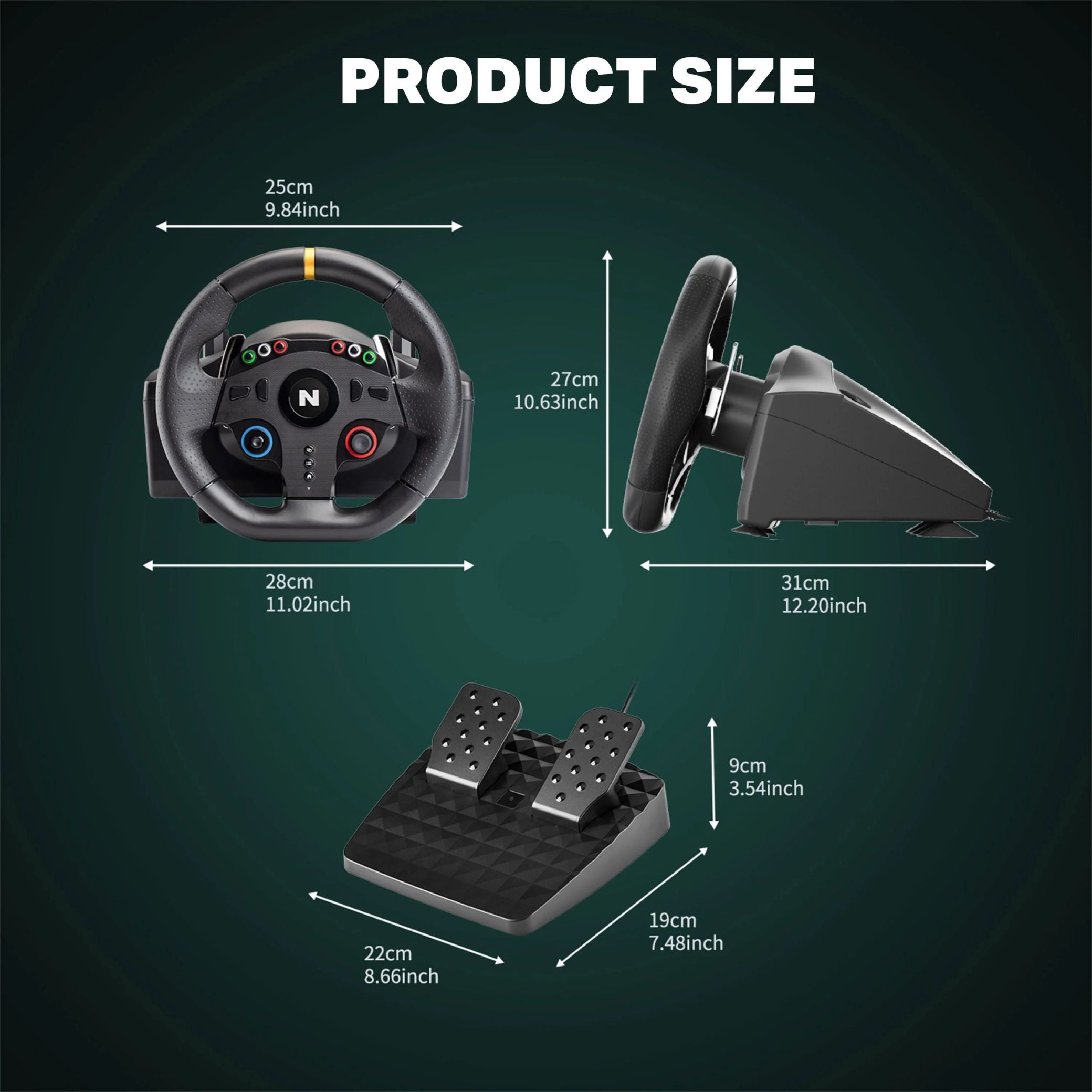 NiTHO Drive Pro One V24 8-in-1 Multi-Platform Racing Wheel with Pedals