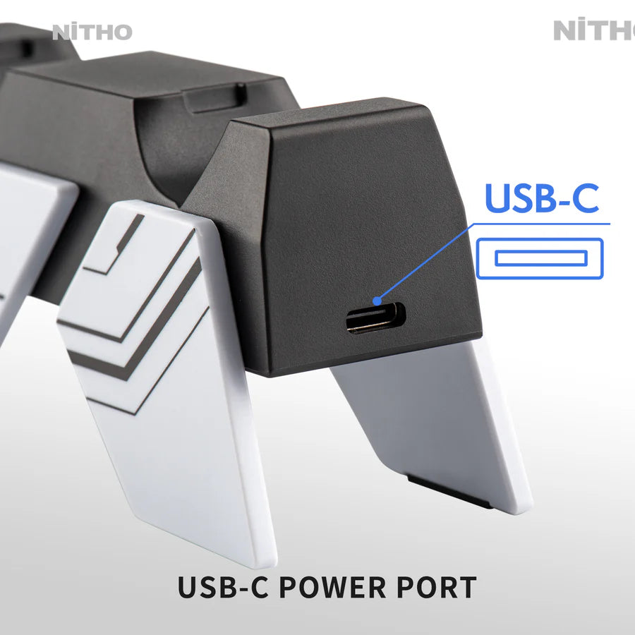 NITHO Dual Charging Dock for PS5 & PS5 Edge (White)
