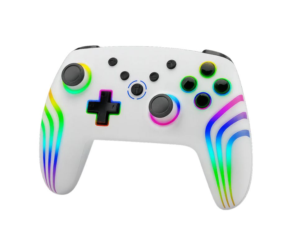 NITHO NEXUS Wireless Controller for PC, Windows, Switch & Switch 2, iOS, Android, Gaming Gamepad with RGB Light | 6-Axis Gyro | Hall Effect Triggers I Vibration & Turbo | Programmable Buttons, White