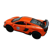 Die-Cast Sports Car Collectible Model – Orange | Opening Doors & Pull-Back Action
