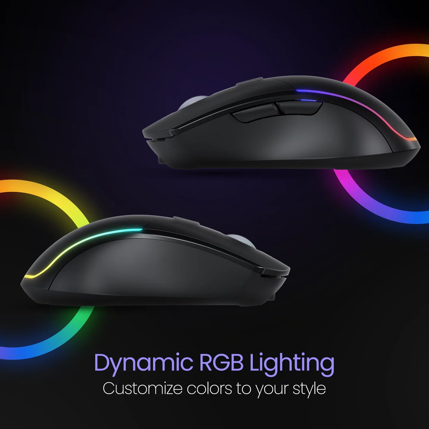 Portronics Toad One Dual Wireless Bluetooth Mouse (Black)