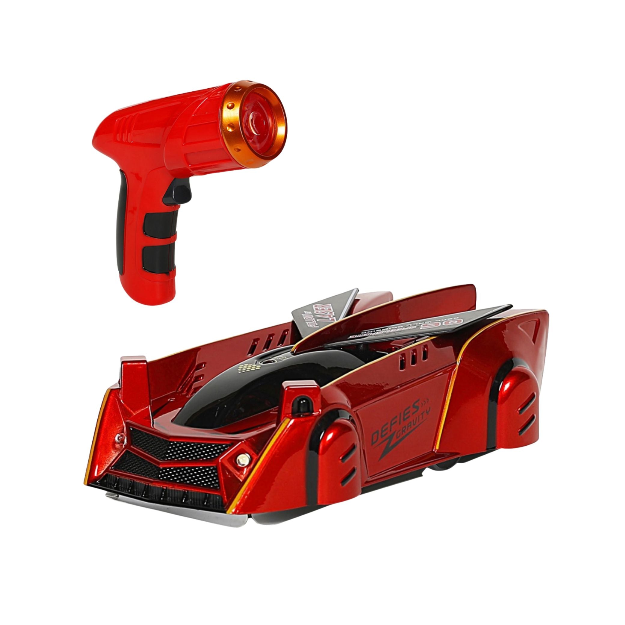 Ralleyz Fury Laser Guided Wall Climbing Remote Control Car, Red, 8Y+