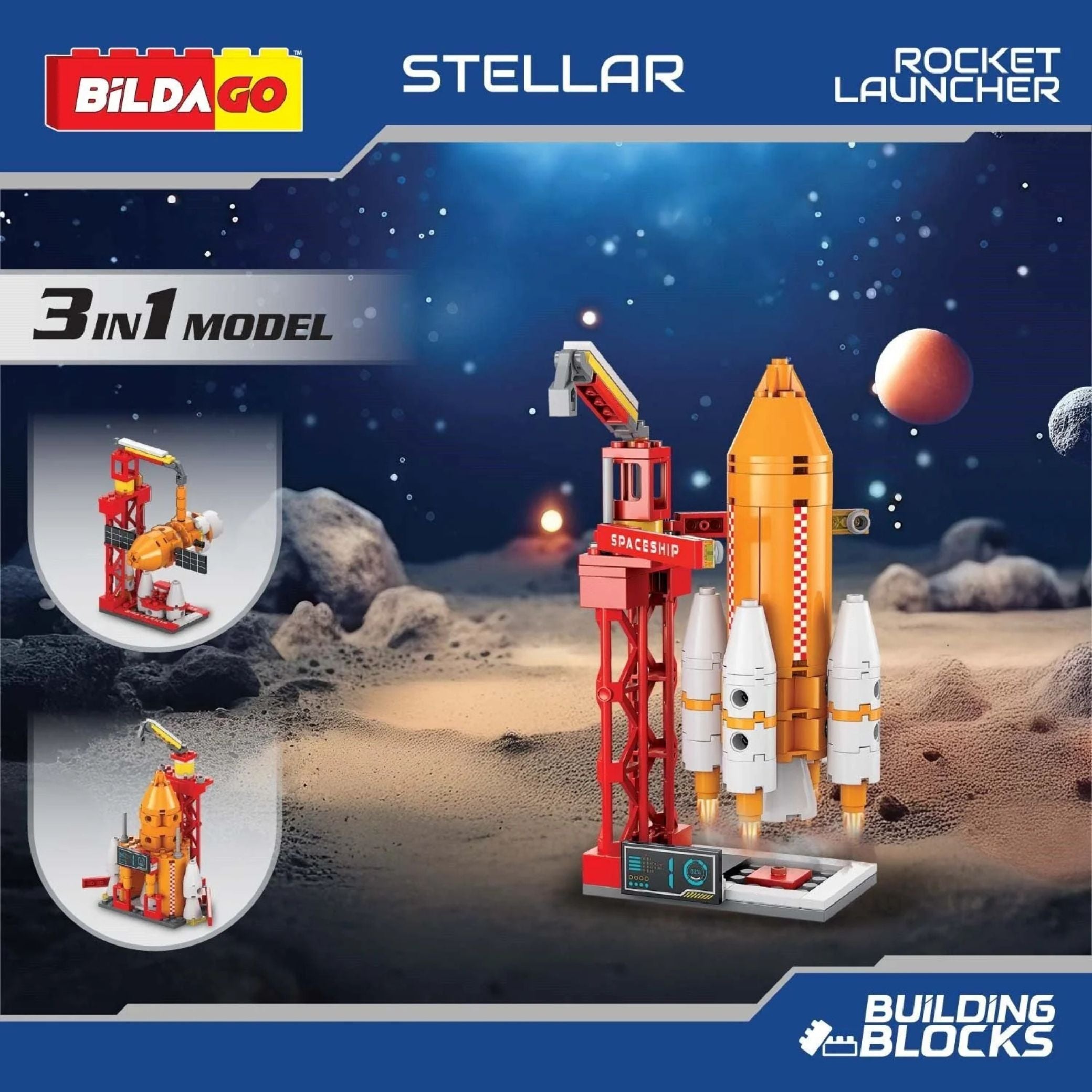 Stellar Rocket Launcher 3-in-1 Building Set (98 PCS)