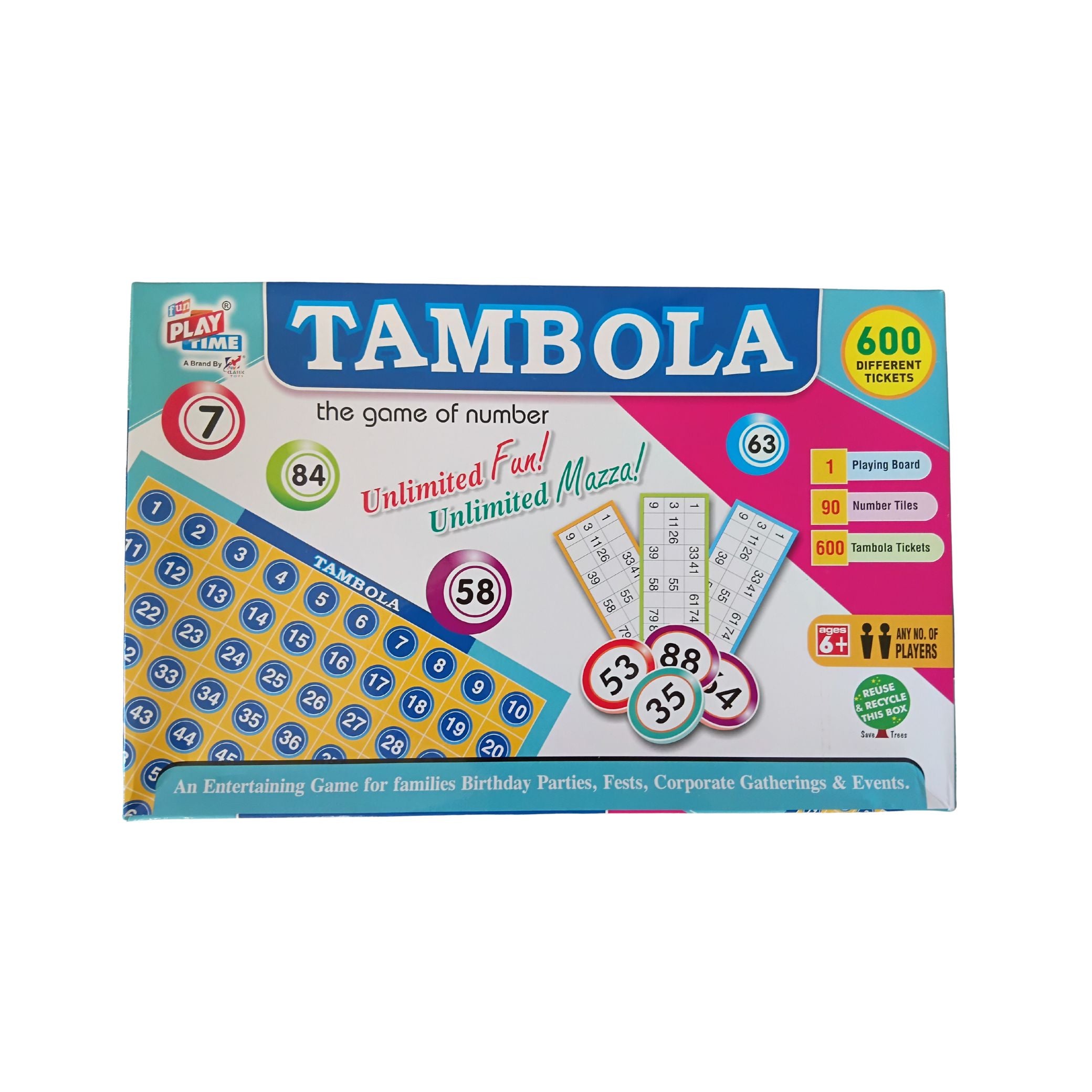 Fun Play Time Tambola Game with 600 Tickets