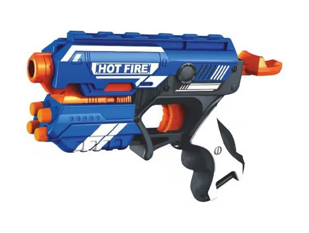 Toyshine Foam Blaster Gun Toy, Safe and Fun, 10 Bullets - Multicolour