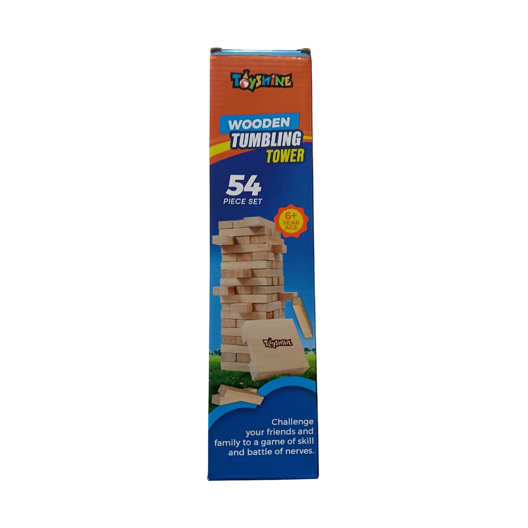 Toyshine 54-Piece Wooden Jenga Tower Game