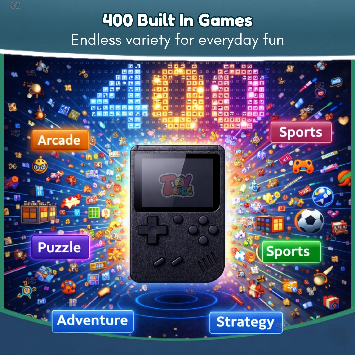 Toytonic 400-in-1 Retro Handheld Game Console