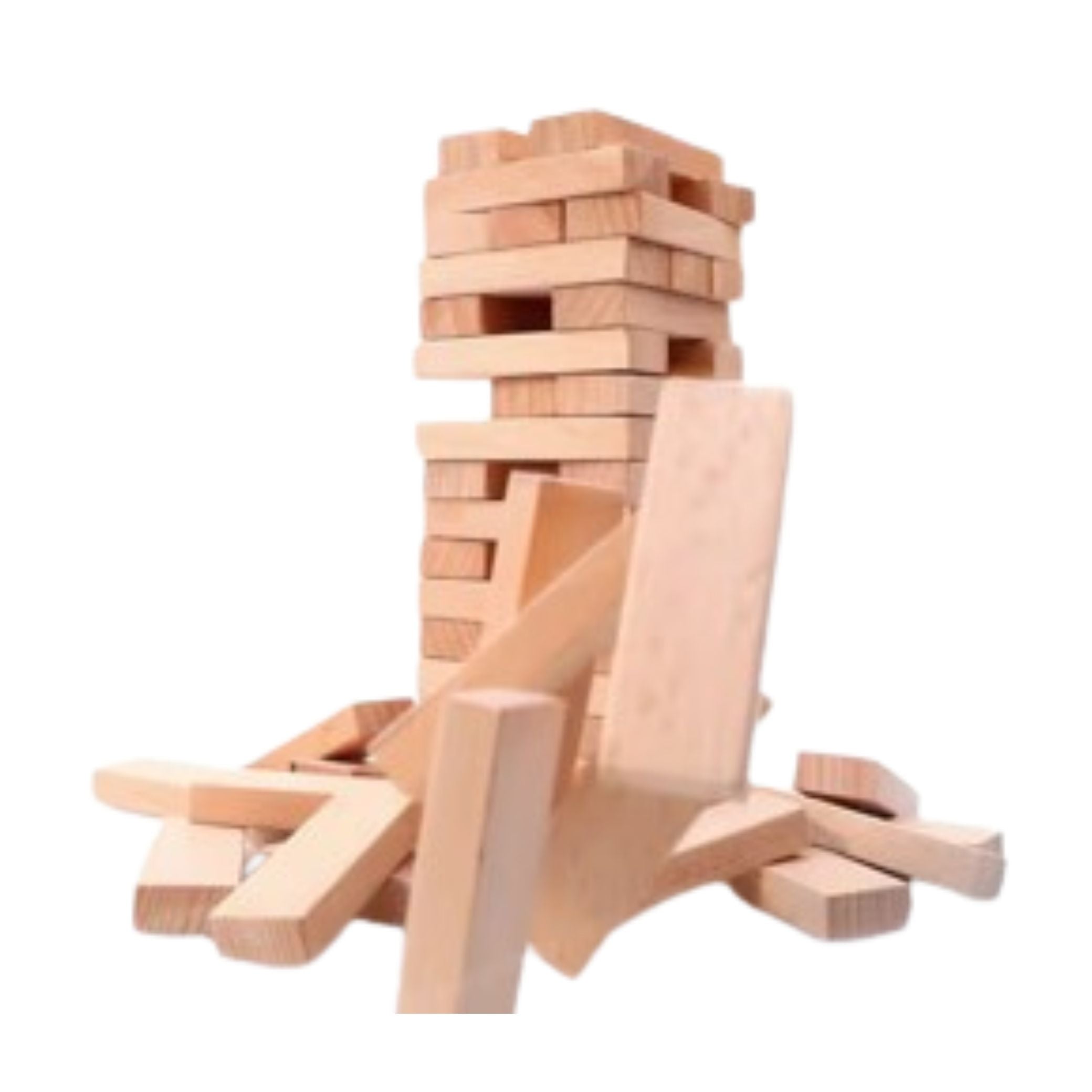 Toyshine 54-Piece Wooden Jenga Tower Game