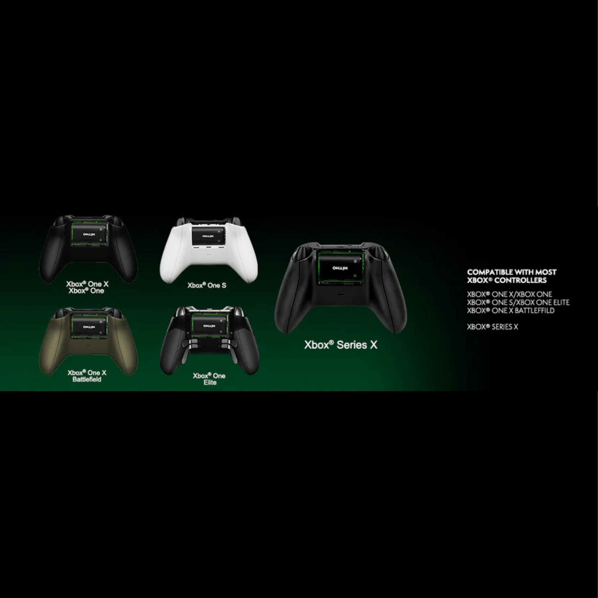 NiTHO Xbox Controller Charging Dock with Dual Rechargeable Battery Packs (Compatible with Xbox Series X|S & Xbox One)