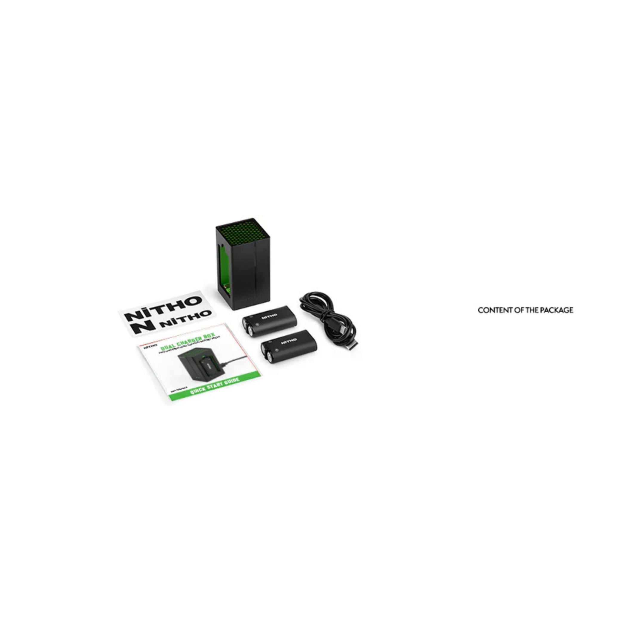 NiTHO Xbox Controller Charging Dock with Dual Rechargeable Battery Packs (Compatible with Xbox Series X|S & Xbox One)